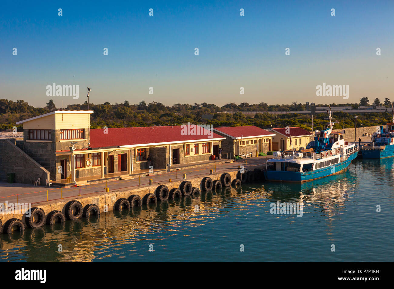 Dock à la prison de Robben Island, Afrique du Sud Banque D'Images