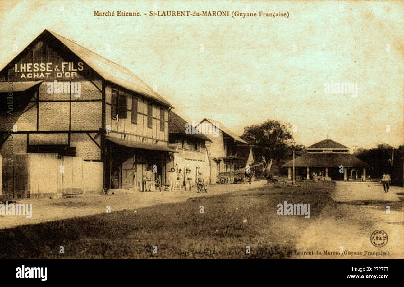 DL 134 Marche Étienne à Saint-Laurent-du-Maroni Banque D'Images