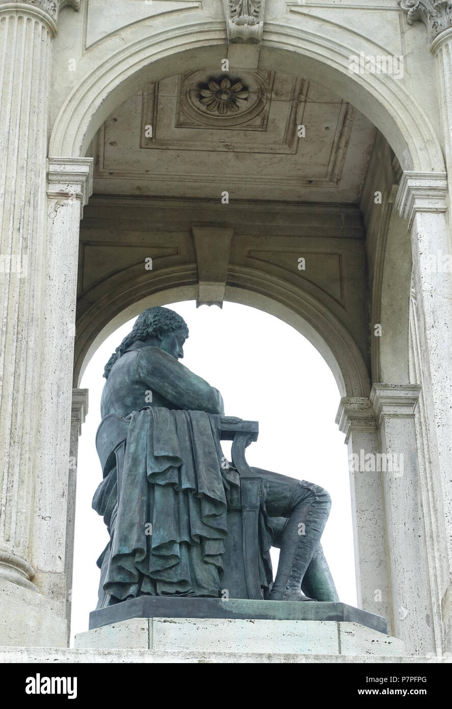 Anglais : Star Spangled Banner Monument - Le Golden Gate Park, San Francisco, Californie, USA. Mémorial à Francis Scott Key, conçu par William Wetmore Story, dévoilé en 1888. Cette oeuvre est dans le car l'artiste est mort il y a plus de 70 ans. 24 mai 2015, 17:55:23 354 Star Spangled Banner Monument, voir 87 - le Golden Gate Park, San Francisco, CA - DSC05303 Banque D'Images