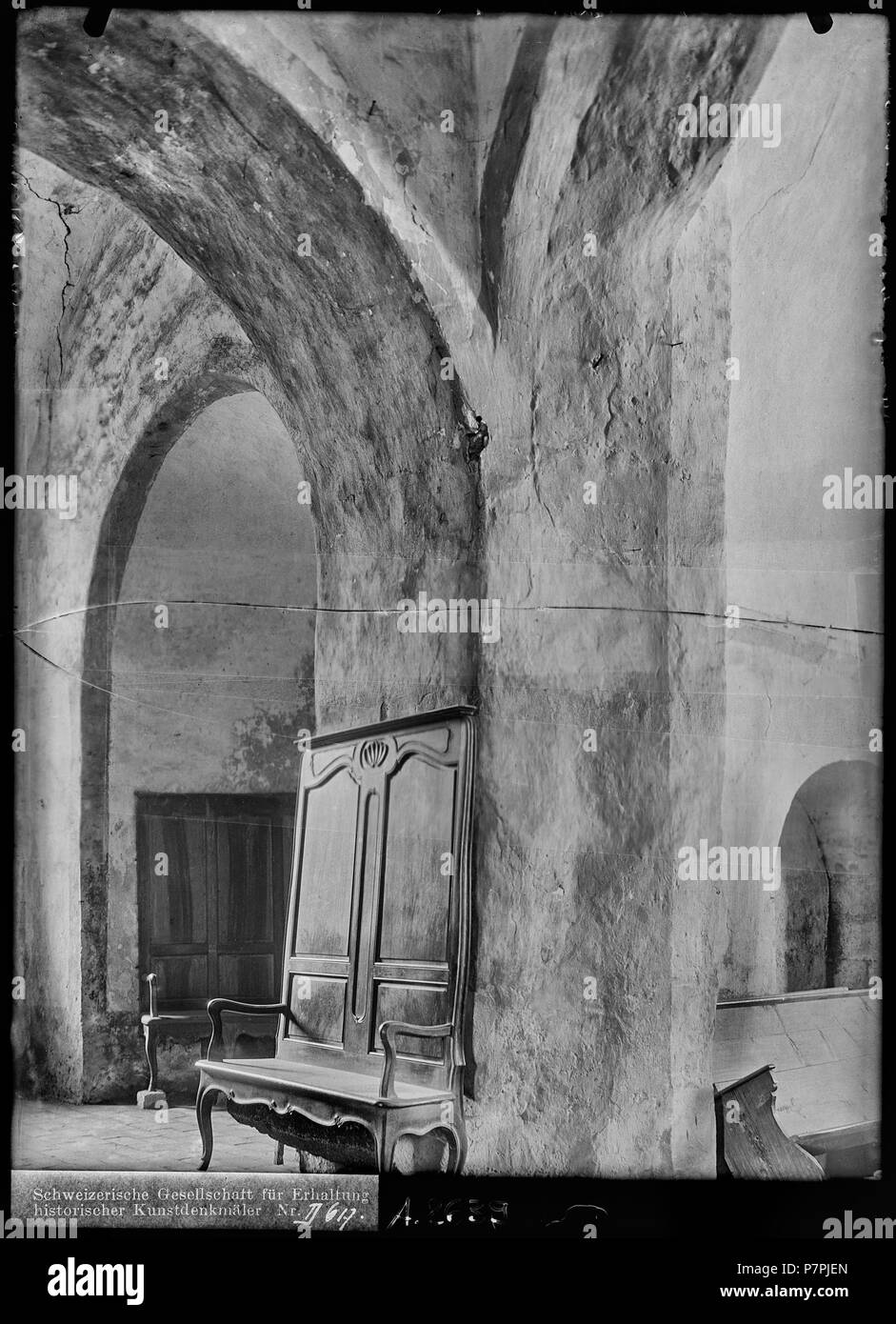 69 CH-NB - Bursins, Église, vue partielle intérieure - Collection Max van Berchem - EAD-7204 Banque D'Images