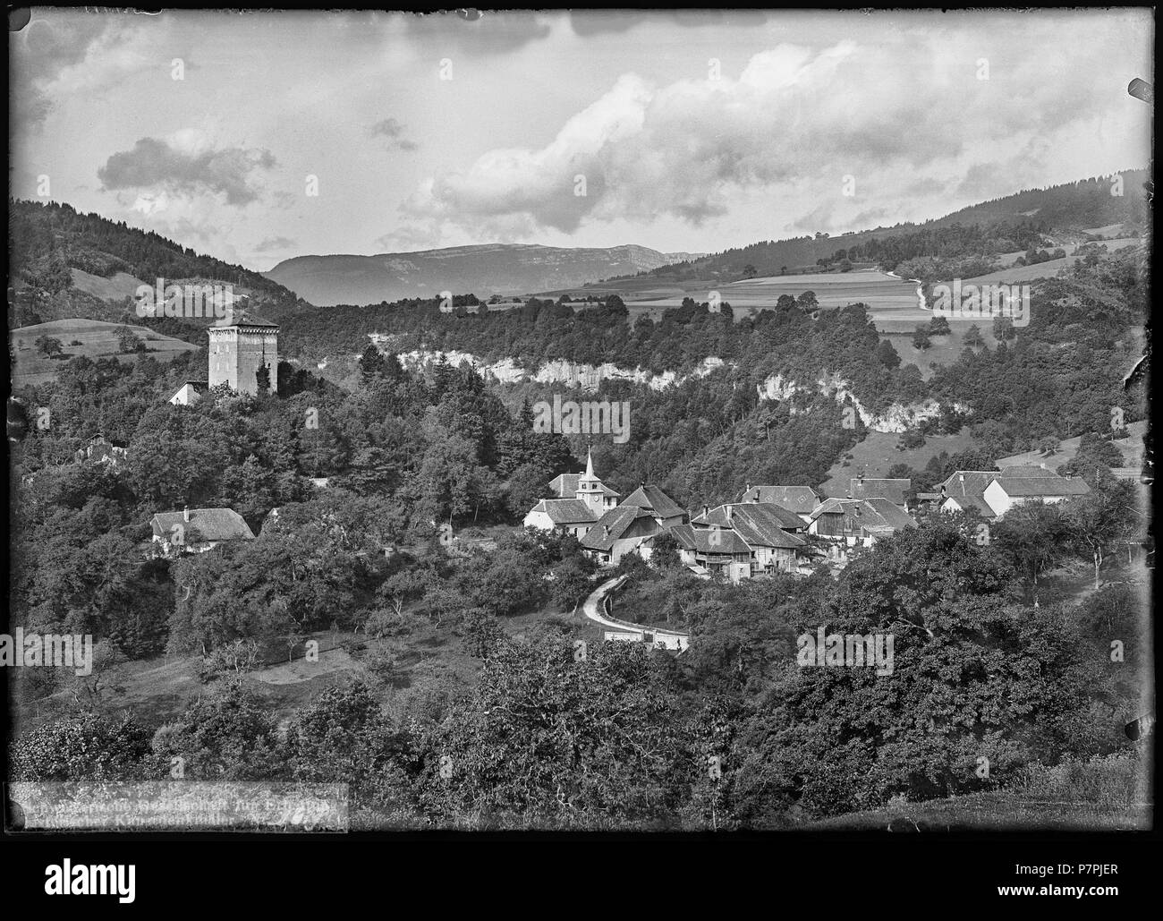 74 CH-NB - Les clées, vue partielle - Collection Max van Berchem - EAD-7206 Banque D'Images