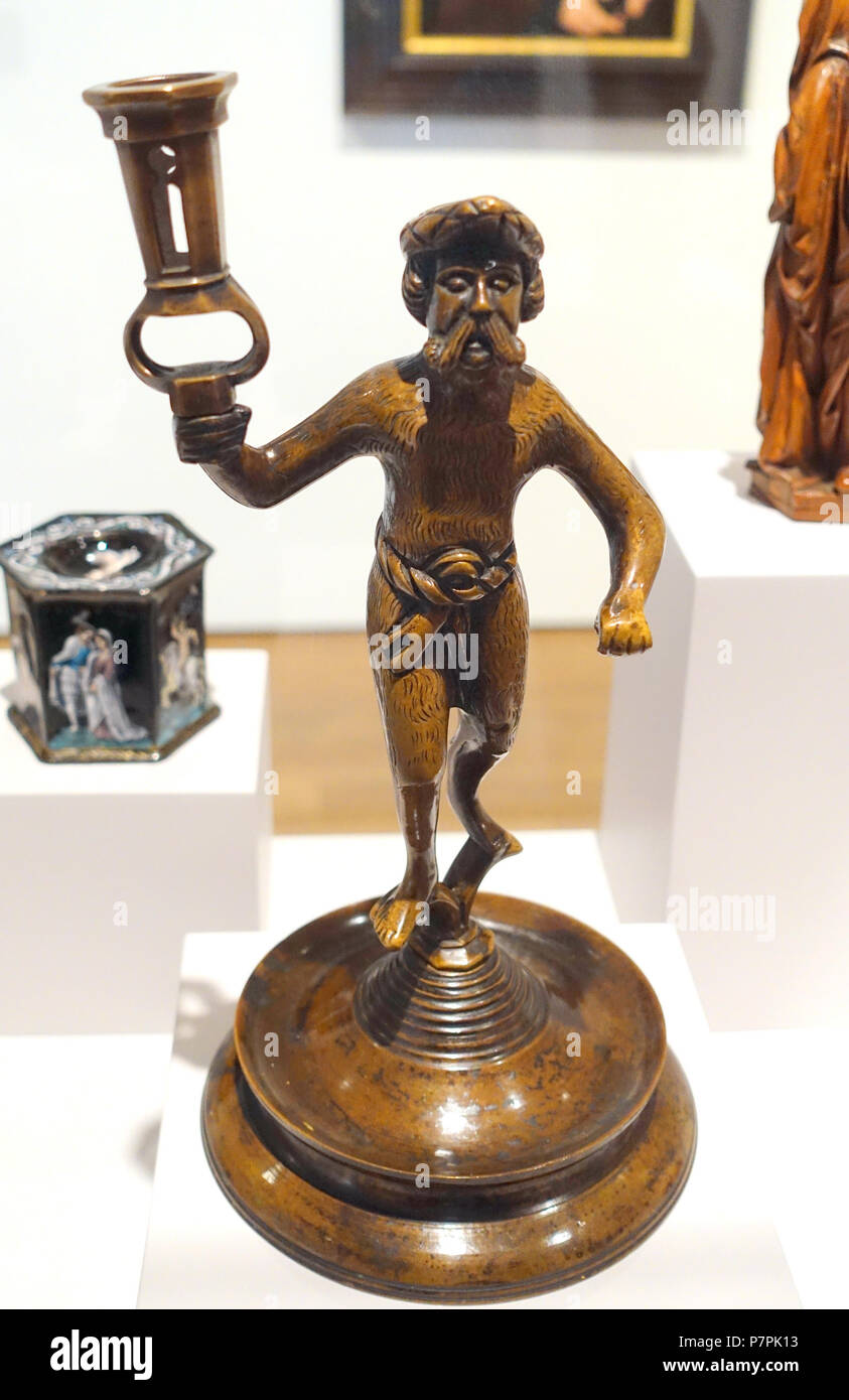 N/A. N/A 400 homme sauvage Chiffoné, artiste inconnu, l'Allemagne, l'c. 1525-1550, bronze avec douille moderne - Busch-Reisinger Museum, Harvard University - DSC01035 Banque D'Images