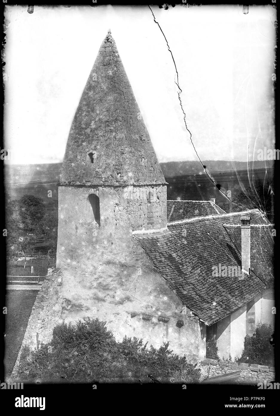 Orny, Temple Notre-Dame, vue partielle ; Vue partielle du temple Notre-Dame vu du nord-est. 1899 76 CH-NB - Orny, Temple Notre-Dame, vue partielle - Collection Max van Berchem - EAD-7419 Banque D'Images