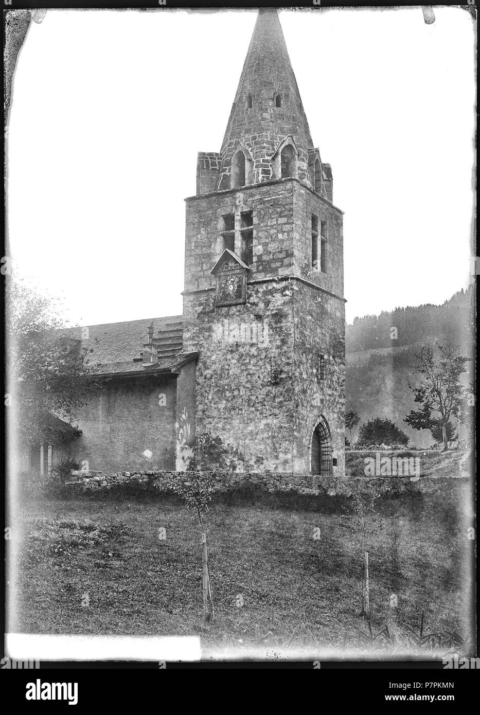 74 CH-NB - Le Sépey, Eglise, vue partielle - Collection Max van Berchem - EAD-7548 Banque D'Images