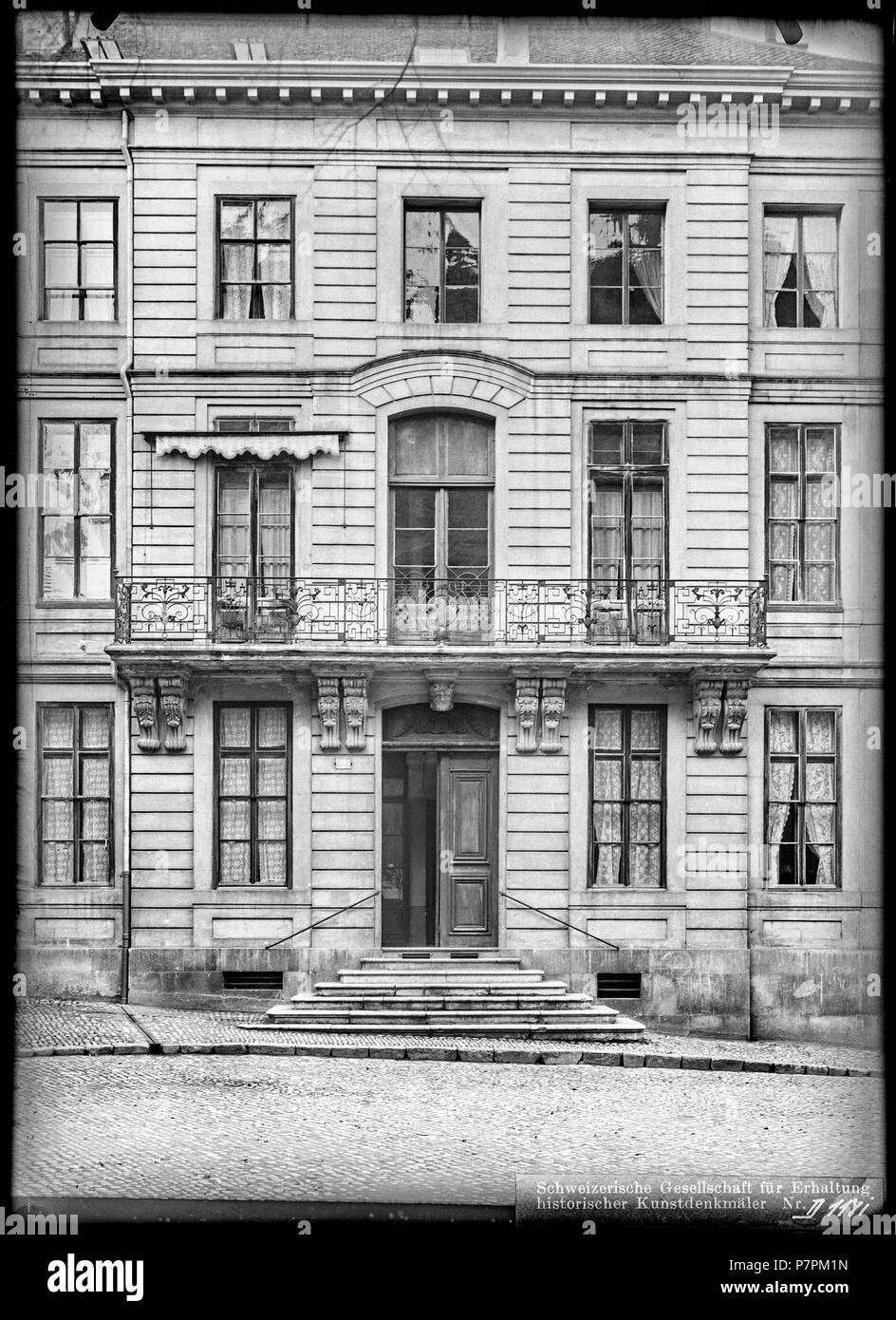 71 CH-NB - Genève, maison, Façade,vue partielle - Collection Max van Berchem - EAD-8710 Banque D'Images