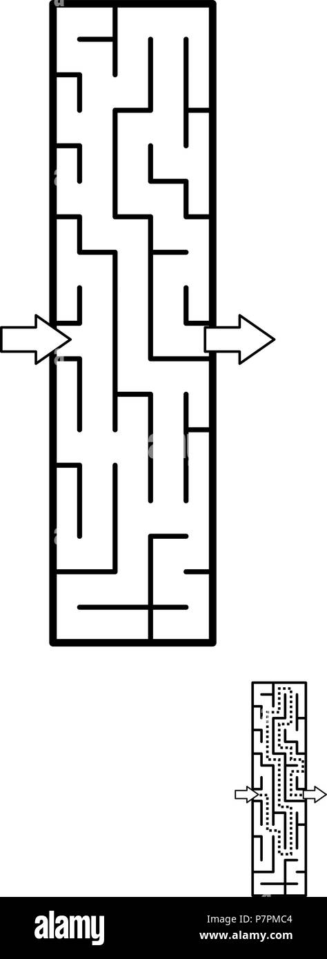 Ordre alphabétique Domaine d'apprentissage amusant et une activité éducative pour les enfants - lettre jeu de labyrinthe. Réponse inclus. Illustration de Vecteur