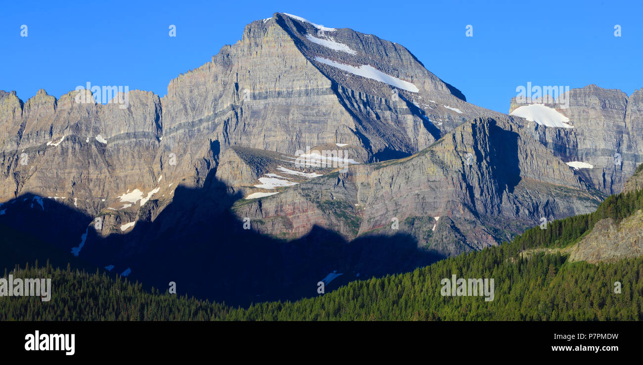 Beaucoup de Glacier View, dans le parc national des Glaciers Banque D'Images