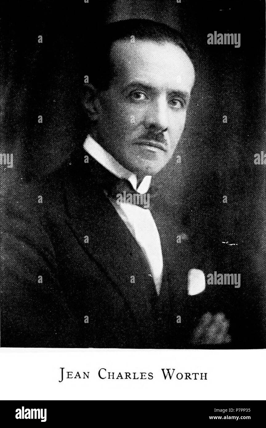 Illustration d'une histoire de la mode féminine, probablement commandé par valeur. Avant 1927 220 Jean Charles Worth Banque D'Images