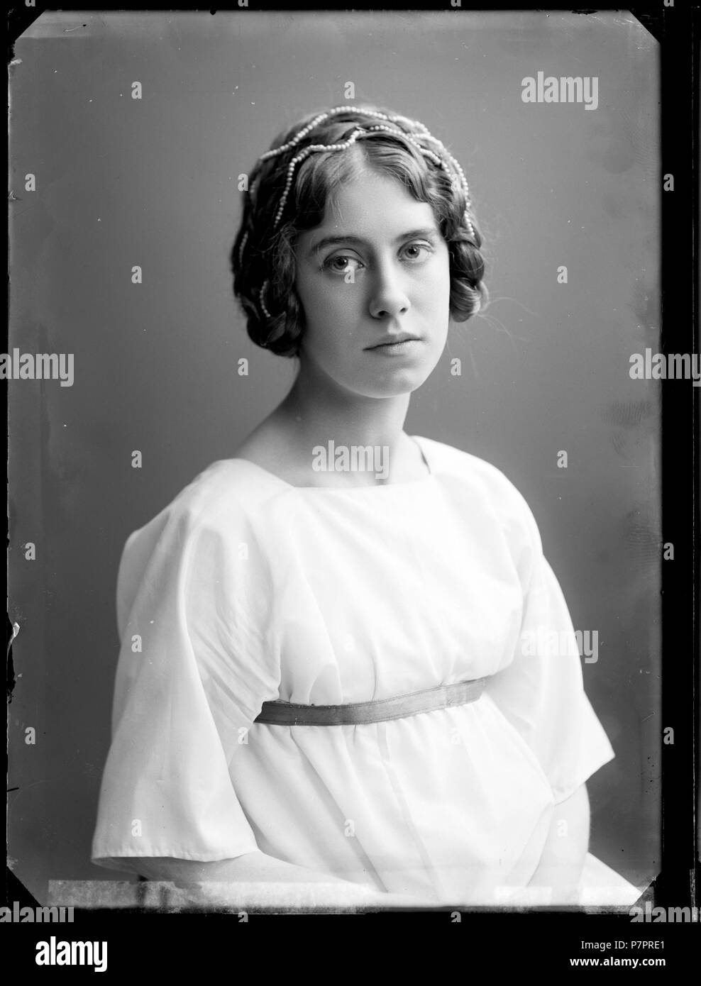 J'titelrollen Falkner Fanny Je Svanevit, Intima Teatern 1909. Glasnegativ rollporträtt 156 Fanny Falkner, - le symbole - GF024 Banque D'Images