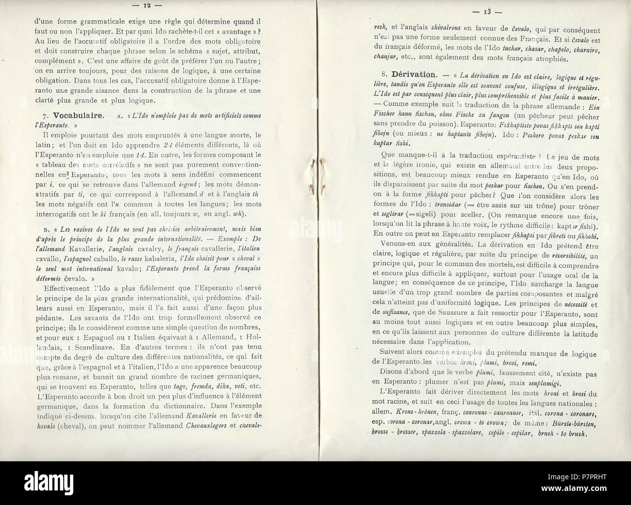 61913 Vérité Esperanto Ido 12-13 Banque D'Images