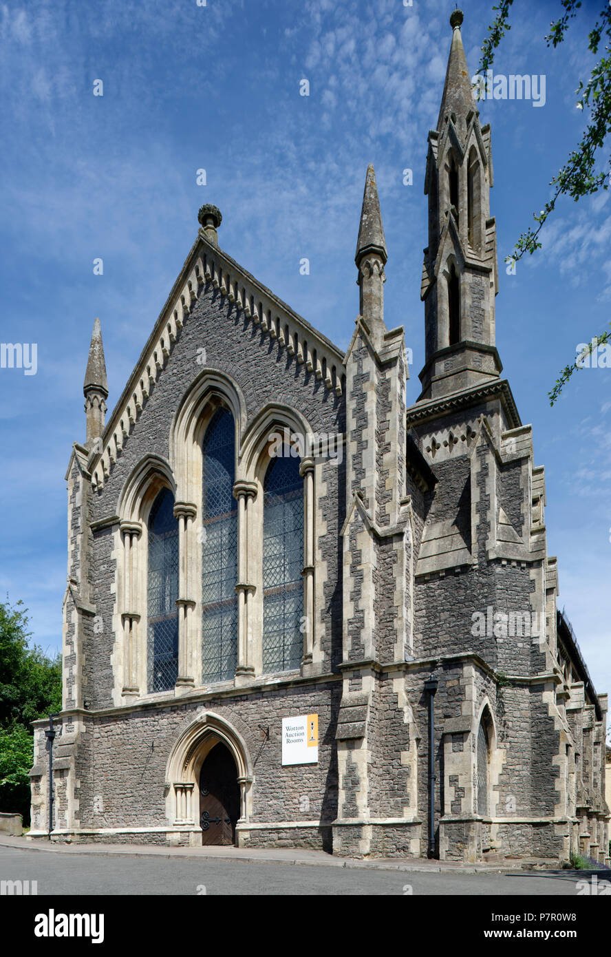 Rowland Hill Tabernacle Chapelle, tente maintenant de pas variable Wotton Salles de ventes 1850 Grade II. Banque D'Images
