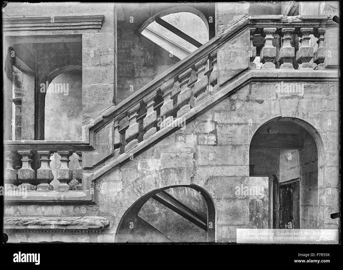 71 CH-NB - Genève, maison, escalier, vue partielle - Collection Max van Berchem - EAD-9437 Banque D'Images