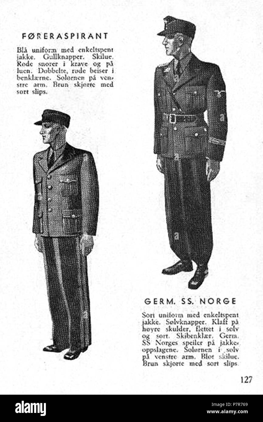 (Nasjonal Samling NS 282 Aarbok 1944 S127 (uniformer) Føreraspirant Germ. SS Norge Banque D'Images