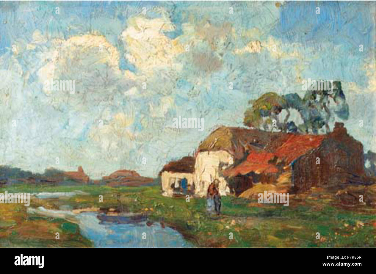 Anglais : Polderlandschap . vers 1900 102 Dankmeijer Polderlandschap Banque D'Images