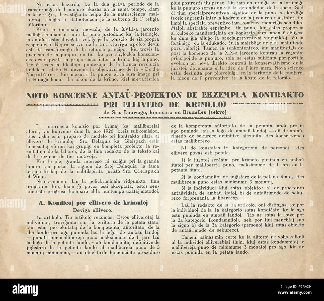L'ESPÉRANTO : Internacia Polìtica Bulteno . 19338 1933 Internacia polìtica Bulteno 5 Banque D'Images