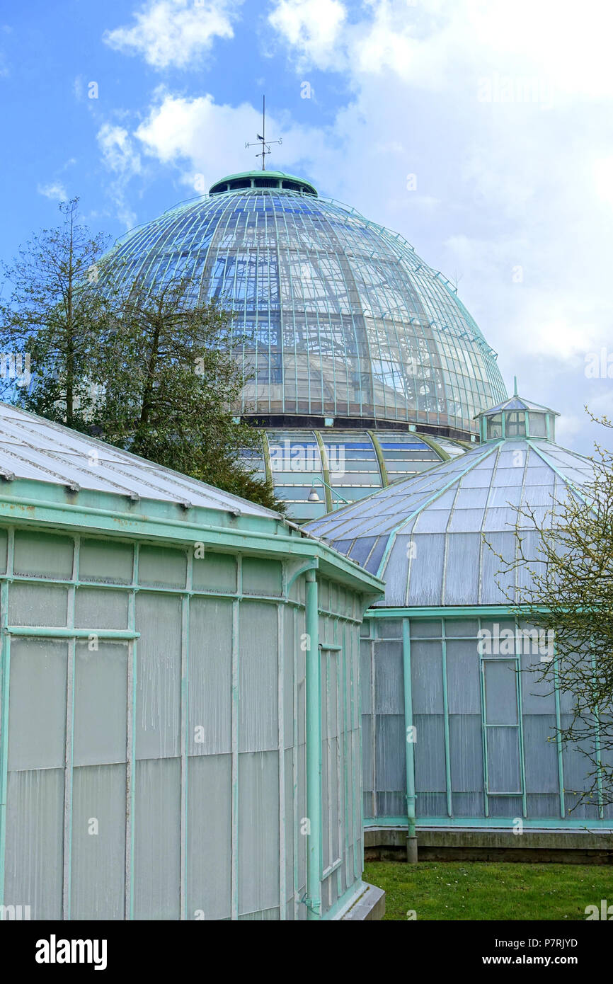 Anglais : Royal de Laeken Les Serres - Château Royal de Laeken, Bruxelles, Belgique. 17 avril 2016, 07:09:04 175 vue Serre - Château Royal de Laeken, Bruxelles, Belgique - Banque D'Images