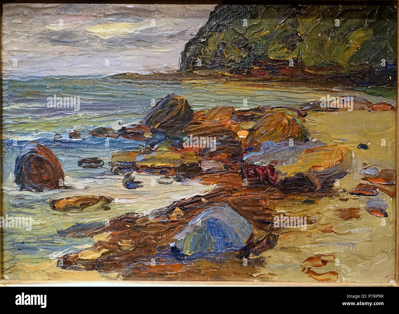 Français : pièce à la Princeton University Art Museum - l'Université de Princeton, Princeton, New Jersey, USA. 1 décembre 2016, 16:53:09345 Sestri - sur la plage, par Vassily Kandinsky, russe, 1905, huile sur carton - Princeton University Art Museum - DSC07006 Banque D'Images Français : pièce à la Princeton University Art Museum - l'Université de Princeton, Princeton, New Jersey, USA. 1 décembre 2016, 16:53:09345 Sestri - sur la plage, par Vassily Kandinsky, russe, 1905, huile sur carton - Princeton University Art Museum - DSC07006 Banque D'Images