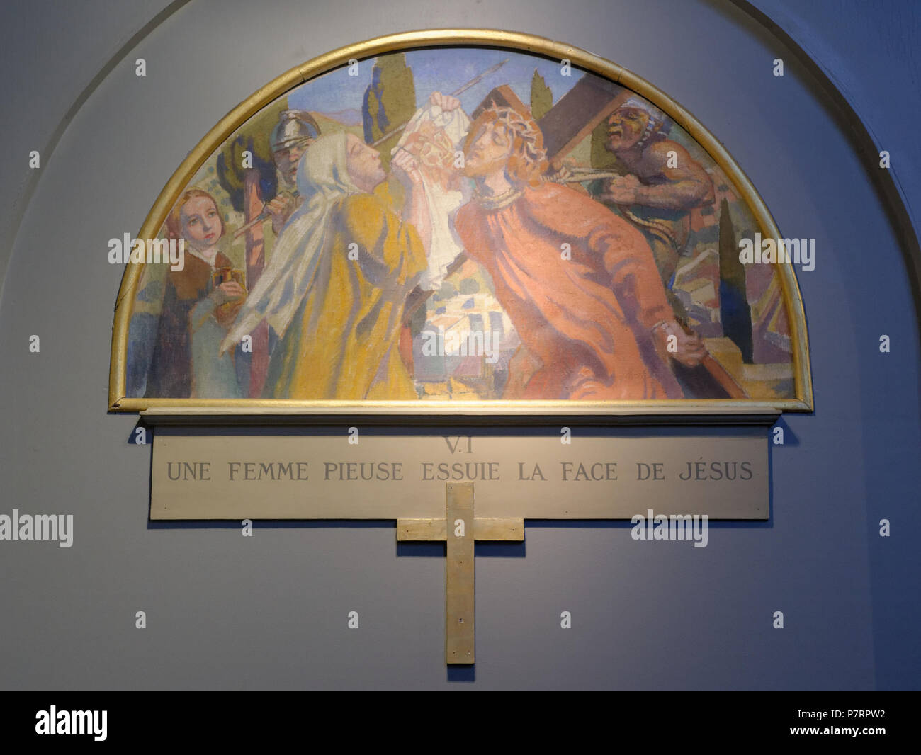 Station 355 VI Via Crucis chapelle Musée départemental Maurice Denis Le Prieuré Banque D'Images