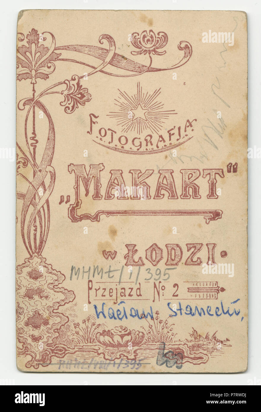 413 MMŁ, fotografia portret., "je", Makart-395-REWERS Banque D'Images