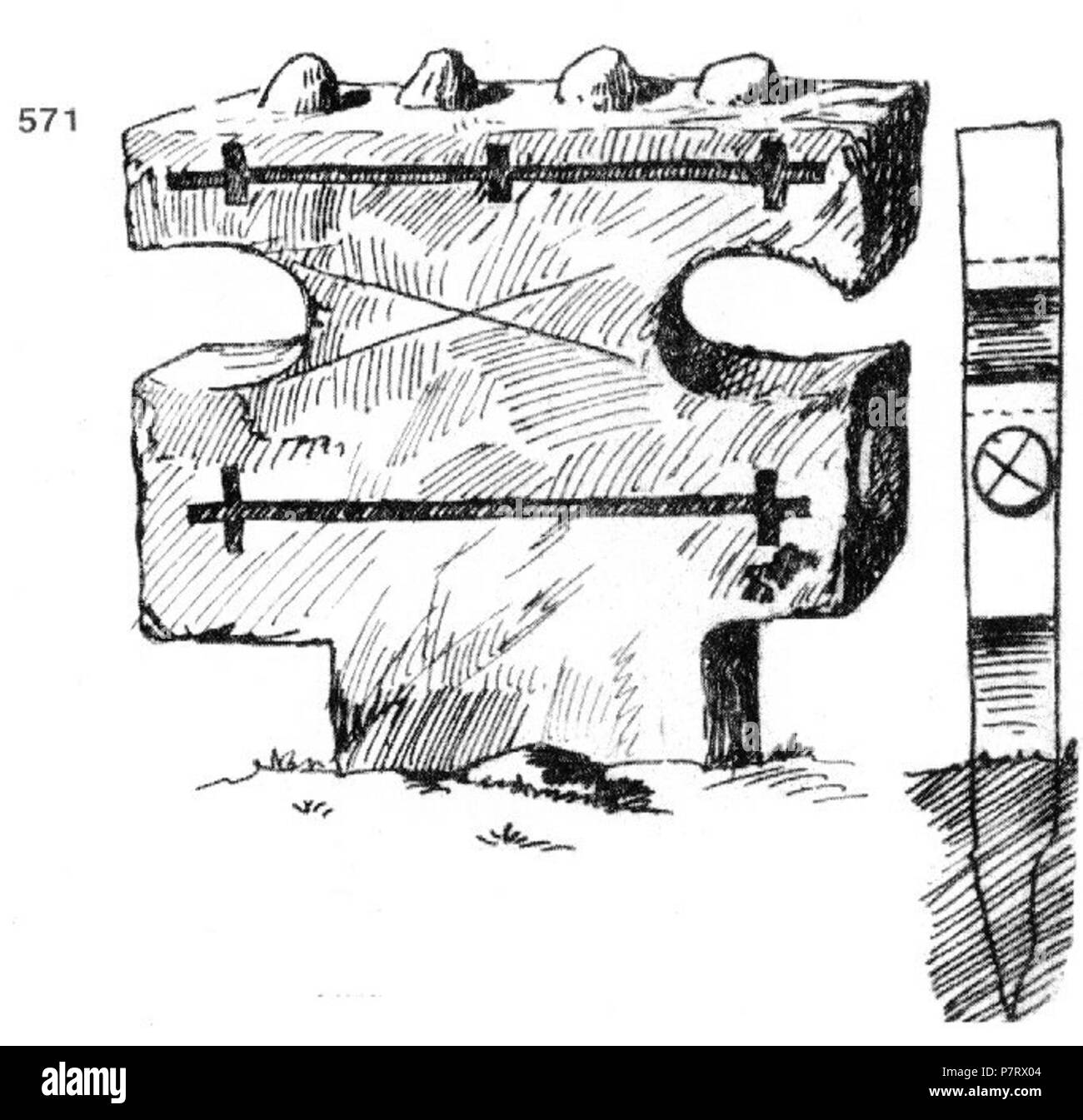 : 571. . - , . , . - - XVIII . ( ). -, . , "', . .  : 35x32x6 . 23.VII.1921. (. 11, . 31.) . 23 juillet 1921 Ivan 208 Enchev-Vidyu Bulgarian Folk traverse 571 Banque D'Images