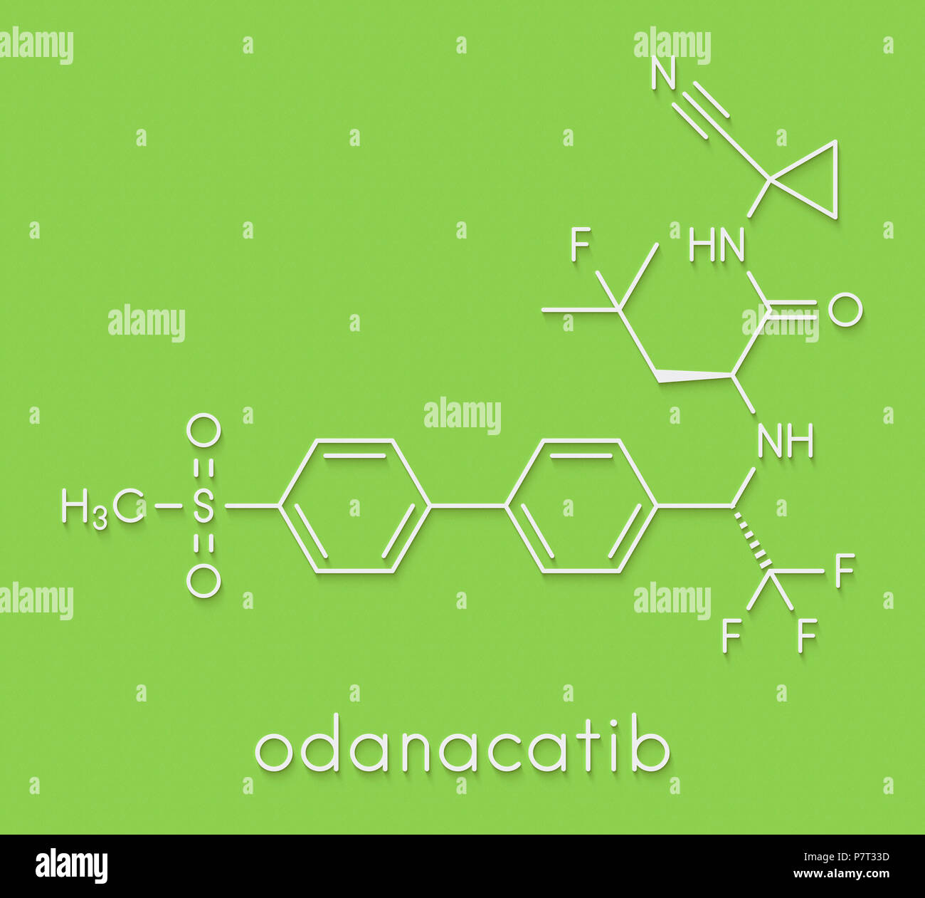 Odanacatib l'ostéoporose et des métastases osseuses molécule pharmaceutique. Inhibiteur de la cathepsine K. formule topologique. Banque D'Images