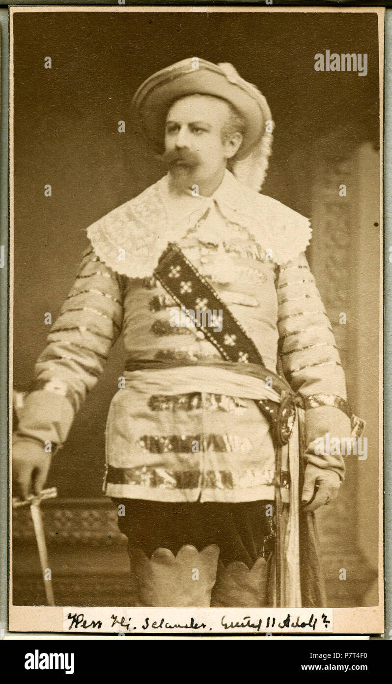 Hjalmar Selander som Gustave II Adolphe (). Odaterat rollporträtt rollporträtt 194 Hjalmar Selander, - le symbole - H7 125 Banque D'Images