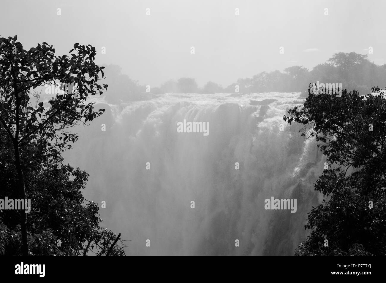 Victoria Falls vu depuis le côté Zambien Banque D'Images