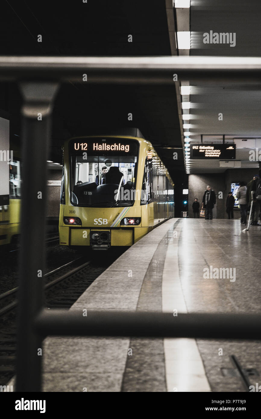 Stuttgarter Straßenbahn SSB, tram à Stuttgart, Allemagne Banque D'Images