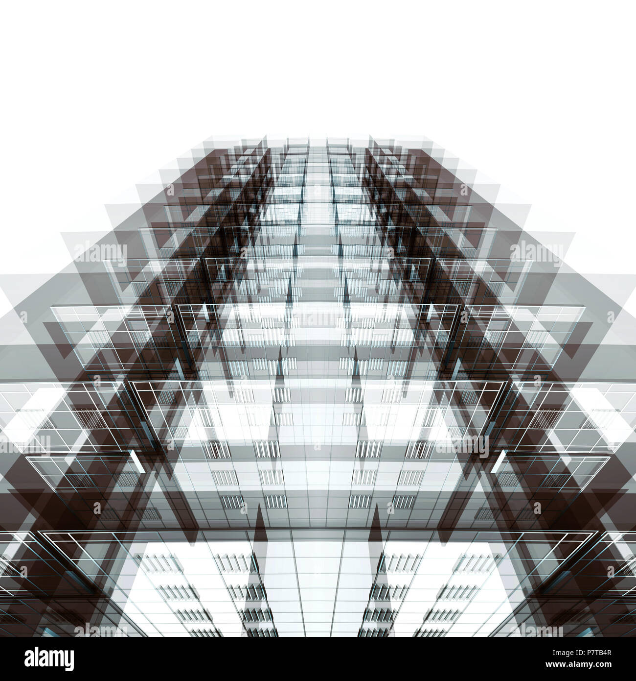 L'architecture. Concept de construction. Le rendu 3D Banque D'Images