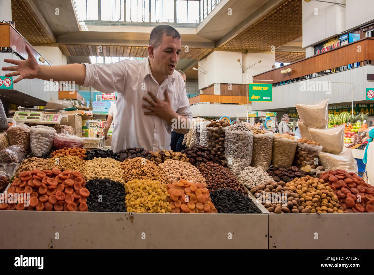 Green Bazaar, Almaty, Kazakhstan Banque D'Images