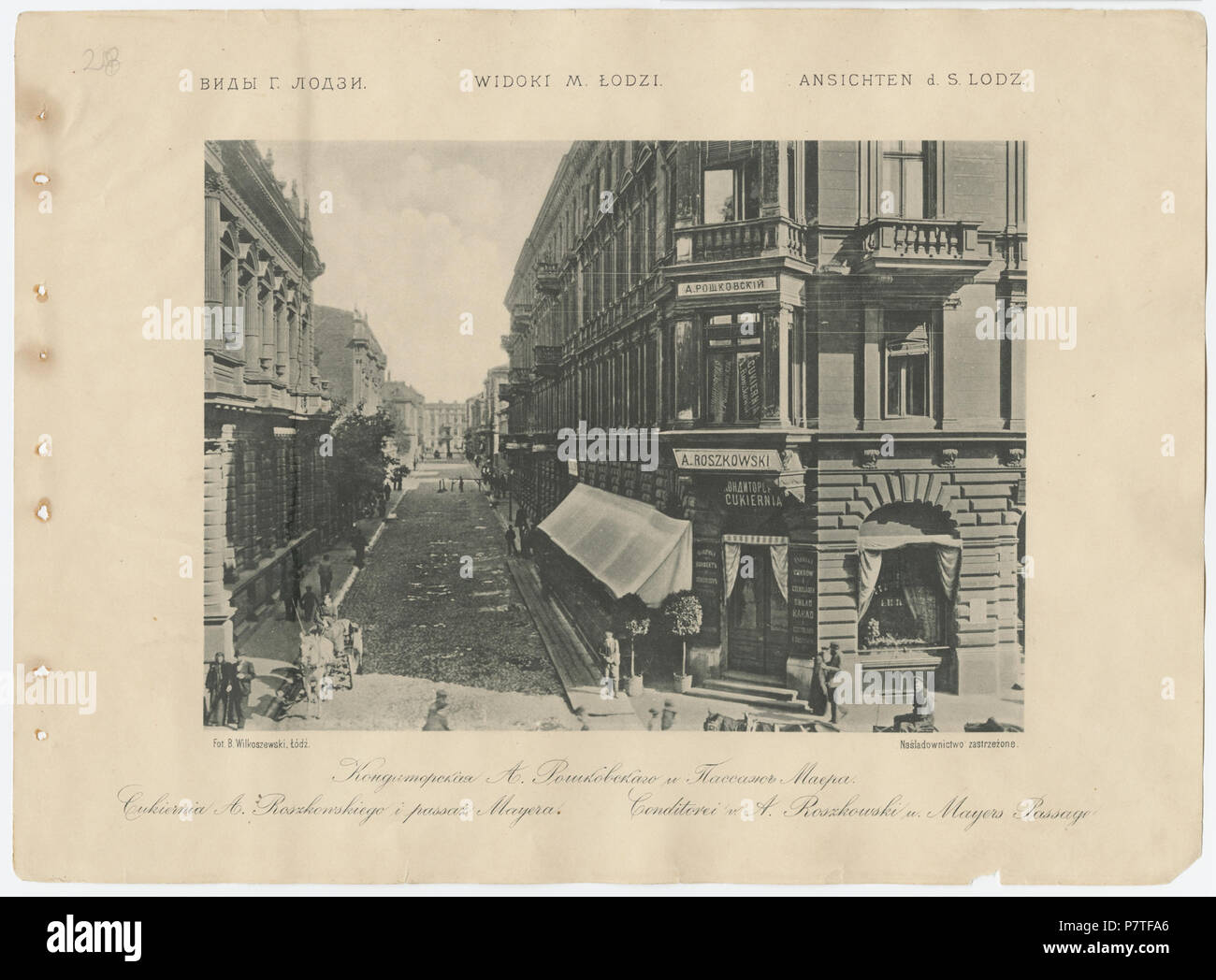 410 Bronisław Wilkoszewski, "Widoki m. Krakowie" Roszkowskiego Cukiernia - A. je pasaż Meyera -2096-1 Banque D'Images