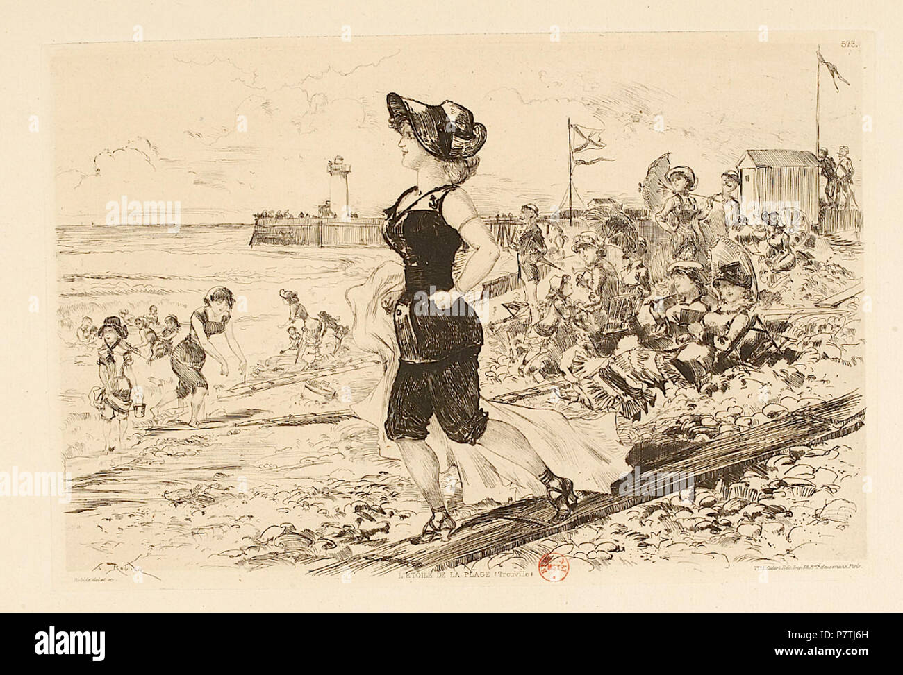 16 Albert Robida L'étoile de la plage (Trouville) en 573 Banque D'Images