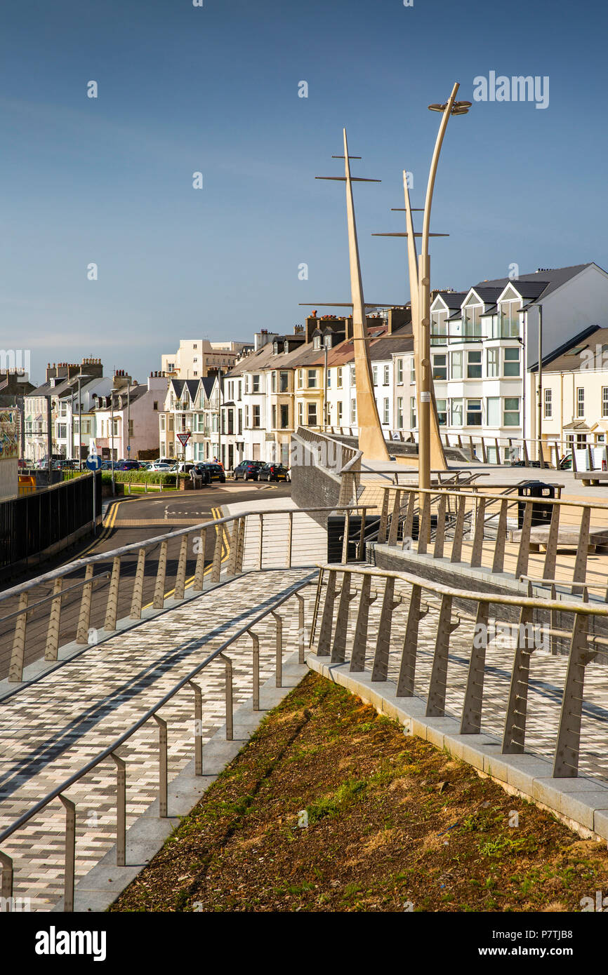 Royaume-uni, Irlande du Nord, Co Antrim, Portrush, Kerr Street style nautique, Garde-corps Banque D'Images