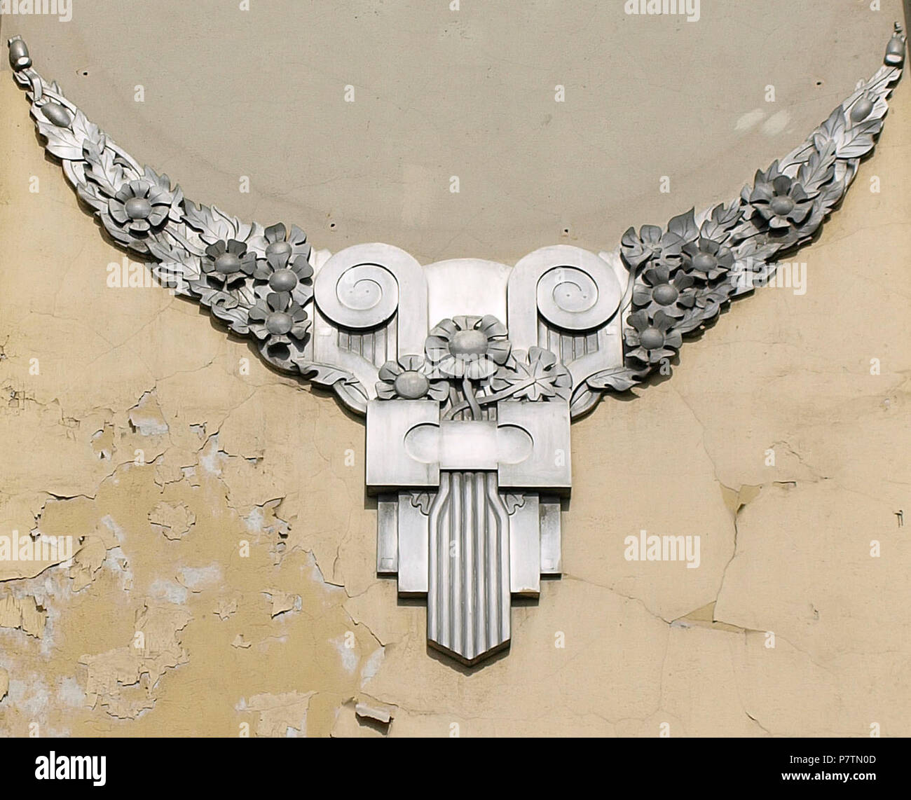 Ornement à Tverskaya, 18B montre clairement l'Jugendstihl Adolph Erichson viennois de l'école . 1904-1906, photo : 1/5/2008, utilisateur:ONB 278 Moscou Tverskaya, 18B détail Banque D'Images