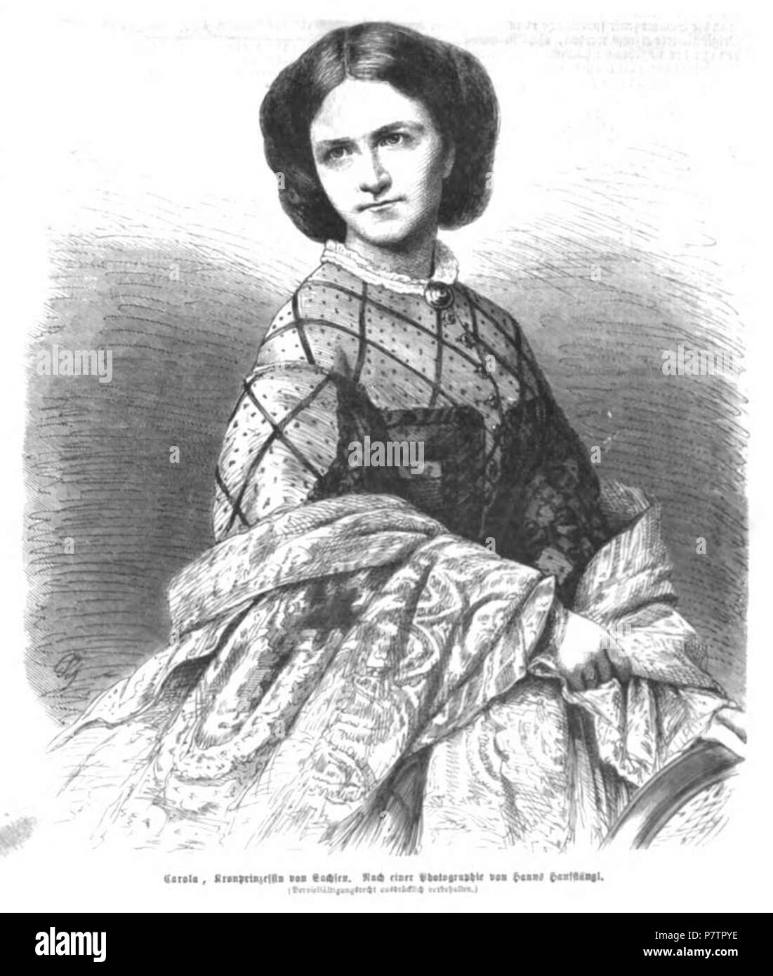 Carola 61 Kronpinzessin v Sachsen 1868 (de 51 H Hanfstängl Foto n v) Banque D'Images