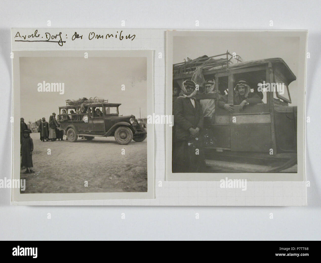 Irak : Transportmittel ; Karteikarte : à partir de 1933. Omnibus jusqu'à 1934 73 CH-NB - Irak- Transportmittel - Annemarie Schwarzenbach - SLA-Schwarzenbach-A-5-03-088 Banque D'Images