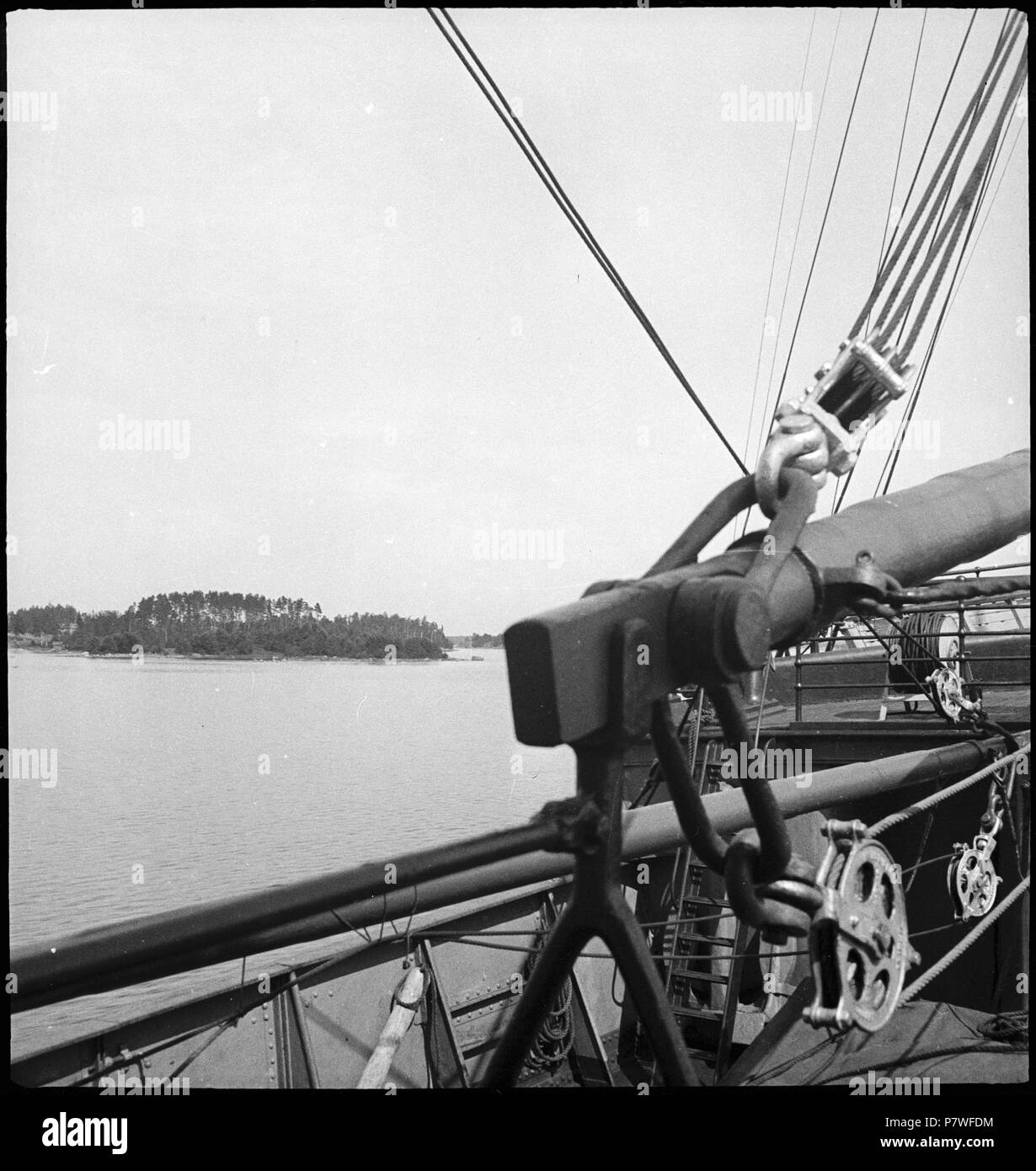 Finlande : Schiff ; Blick vom auf die Schiff Seenlandschaft. 70 juin 1937 CH-NB - rac- Schiff - Annemarie Schwarzenbach - SLA-Schwarzenbach-A-5-17-061 Banque D'Images