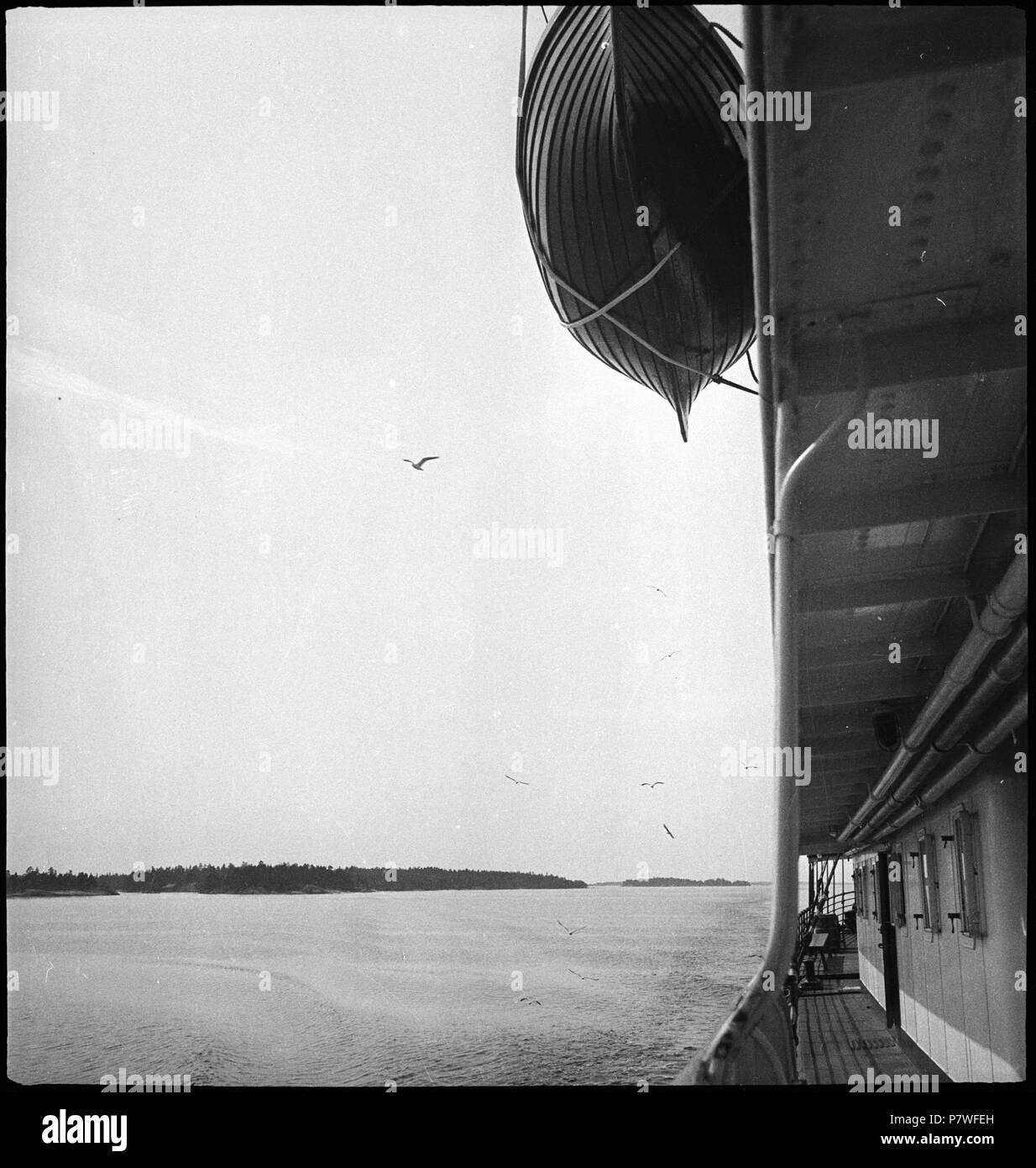 Finlande : Schiff ; Blick vom auf die Schiff Seenlandschaft. 70 juin 1937 CH-NB - rac- Schiff - Annemarie Schwarzenbach - SLA-Schwarzenbach-A-5-17-063 Banque D'Images