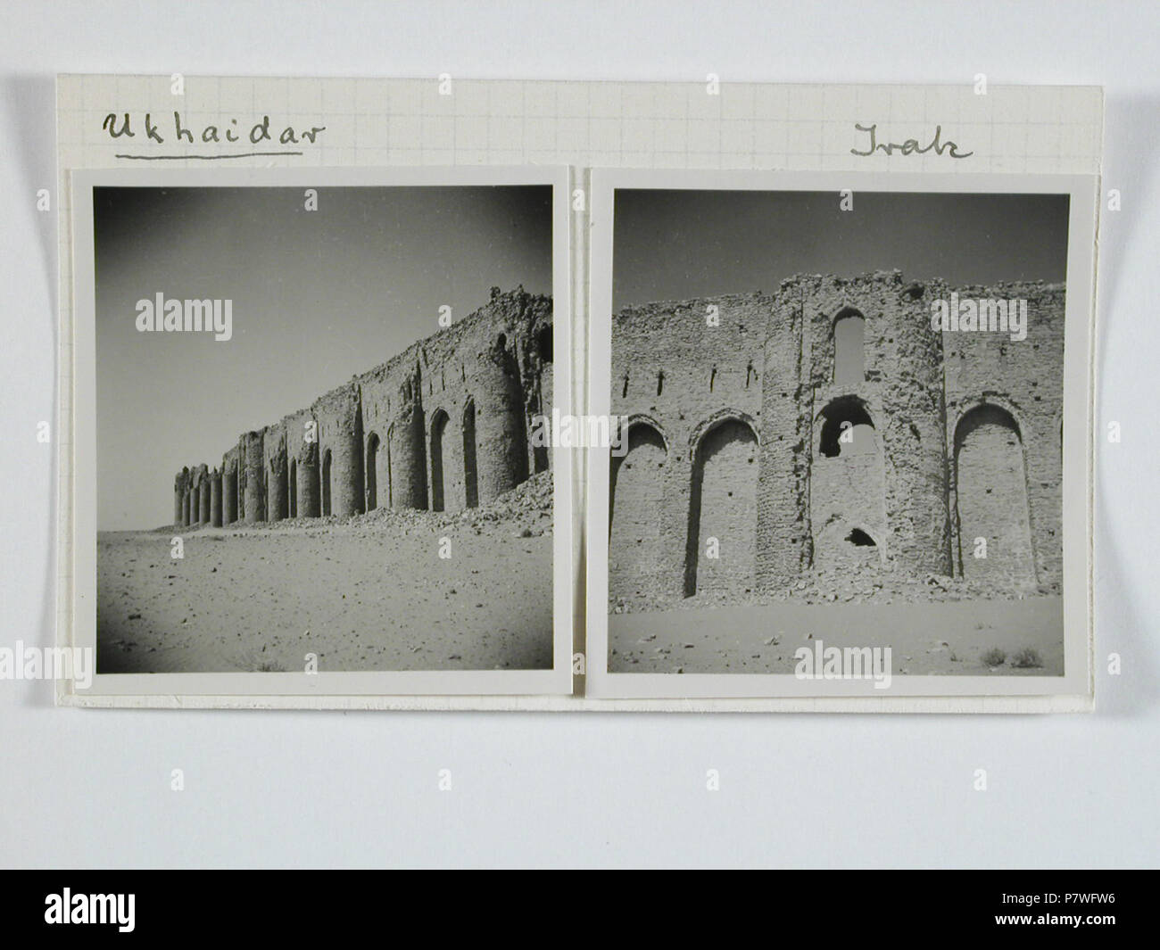 L'Irak, Ukhaidar : Festung ; Karteikarte : Festung. à partir de 1933 jusqu'à 1934 73 CH-NB - l'Irak, Ukhaidar- Festung - Annemarie Schwarzenbach - SLA-Schwarzenbach-A-5-03-181 Banque D'Images