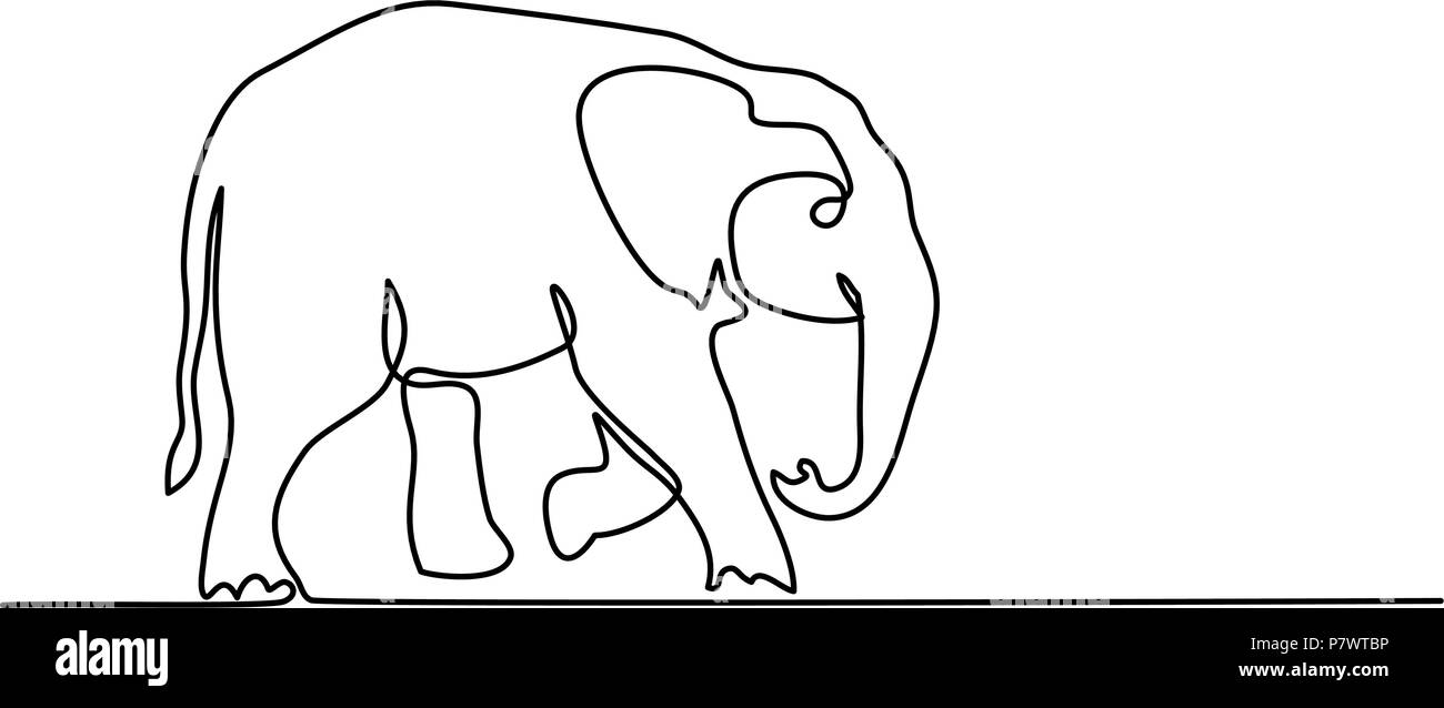 Bébé éléphant Symbole marche Illustration de Vecteur