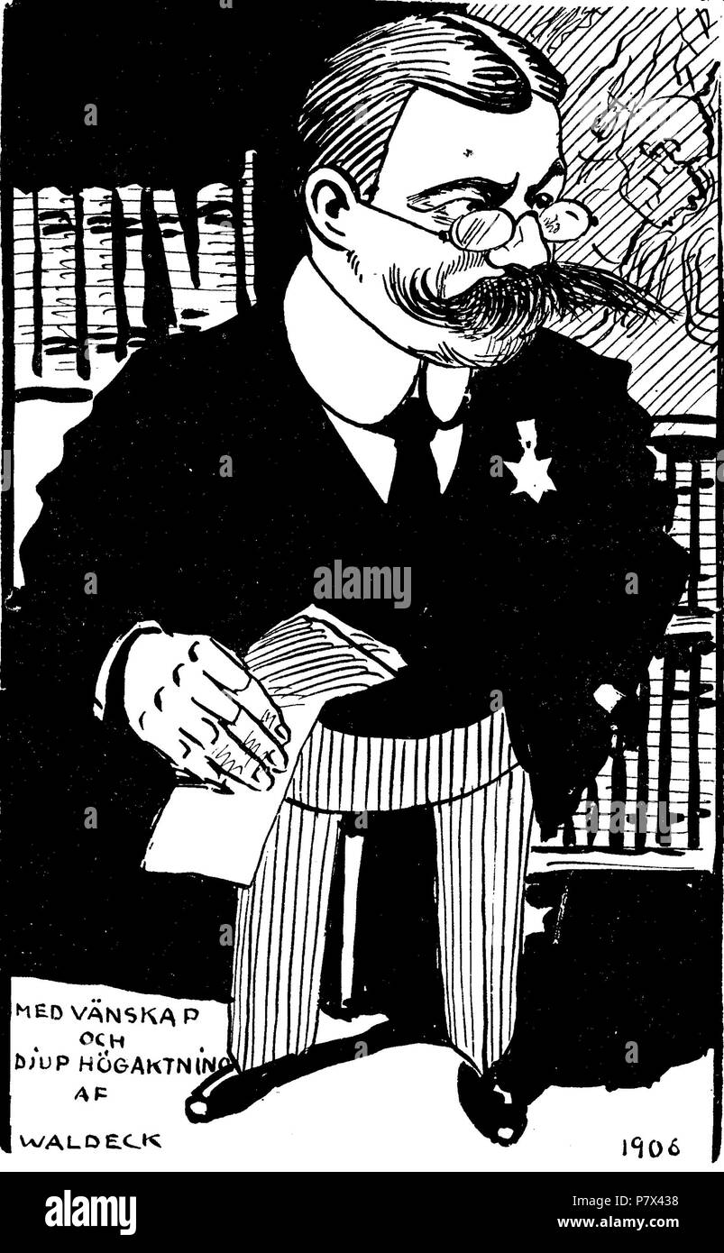 Anglais : Erik Benjamin Rinman (1870-1932), publiciste et homme politique suédois. Svenska : Erik Benjamin Rinman (1870-1932), Svensk tidningsman och politiker. 1906 E.B. 139 Rinman Banque D'Images