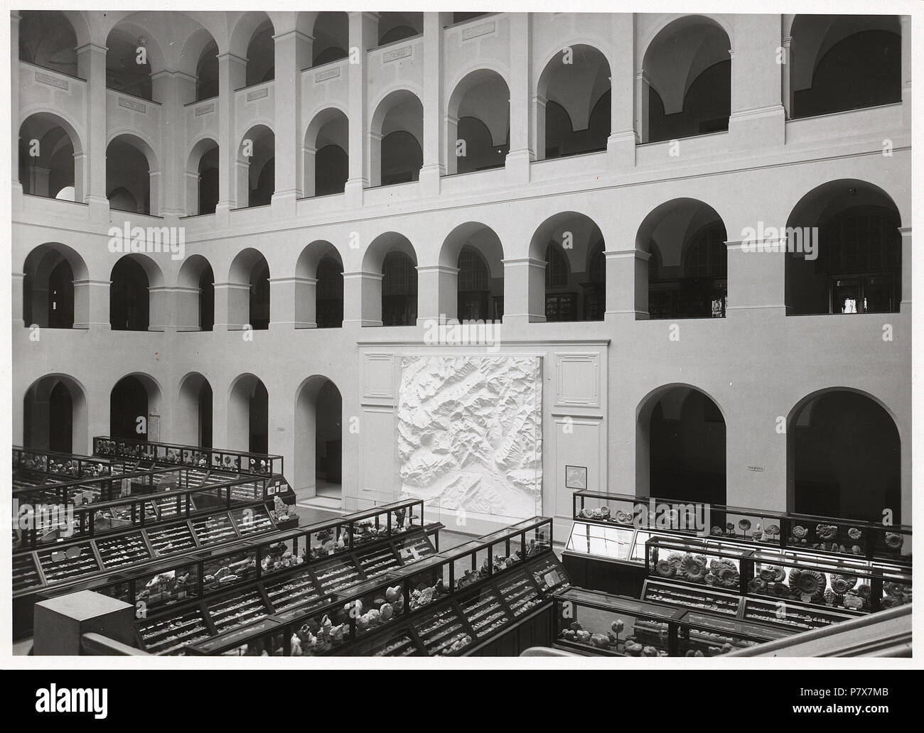 Geologische Sammlung 153 ETH-bib-Zürich, ETH Zürich, Naturwissenschaftliches Gebäude, 00623 Lichthofhalle-Ans Ostbau, Banque D'Images