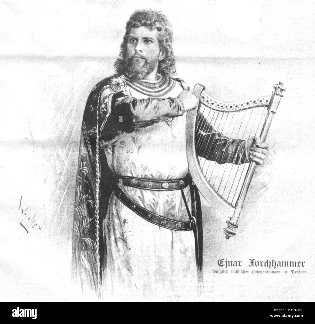 Anglais : Portrait d'Ejnar Berg (1868-1928), cantatrice danoise. 20 décembre 1897 143 Ejnar Forchhammer 1897 Vilimek Banque D'Images