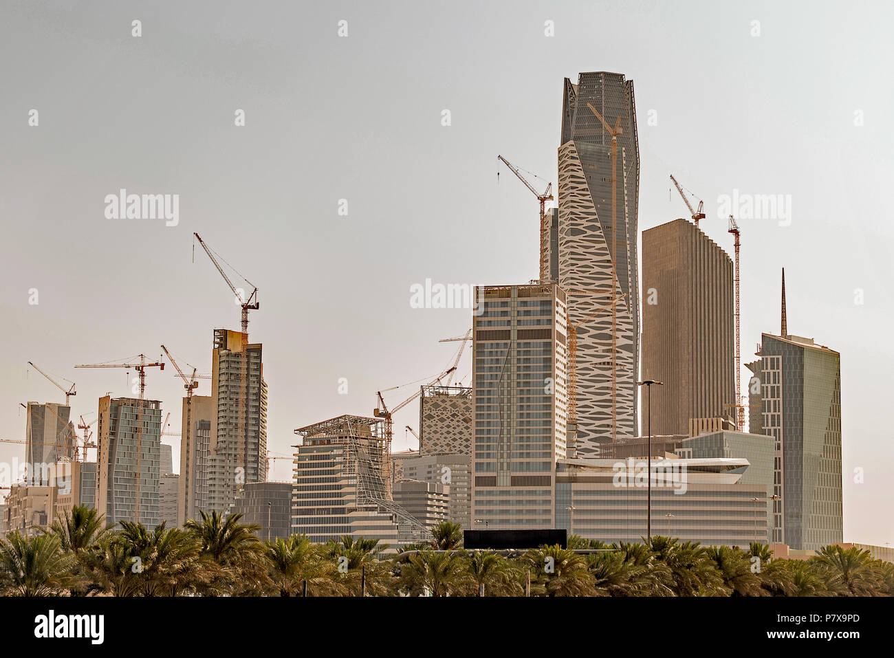Le district financier King Abdullah (KAFD) en construction à Riyadh, Arabie Saoudite Banque D'Images