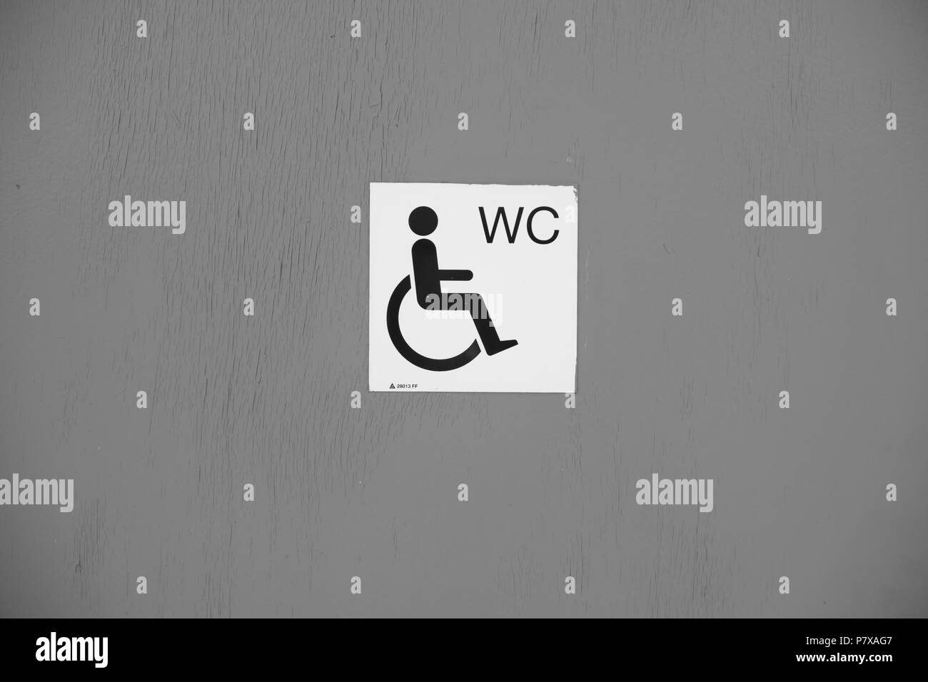 WC pour handicapés toilettes accessibles en fauteuil roulant pour signer les personnes âgées Banque D'Images