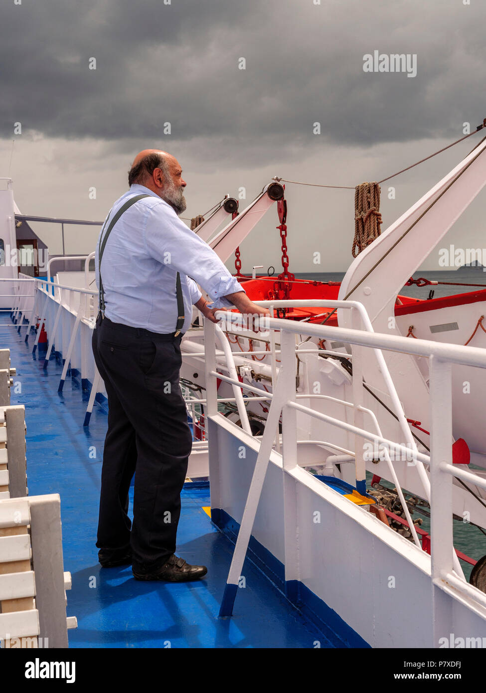 Moby Lines Ferry de Piombino à l'île d'Elbe, de la Région Toscane, province de Livourne, Italie, Europe Banque D'Images