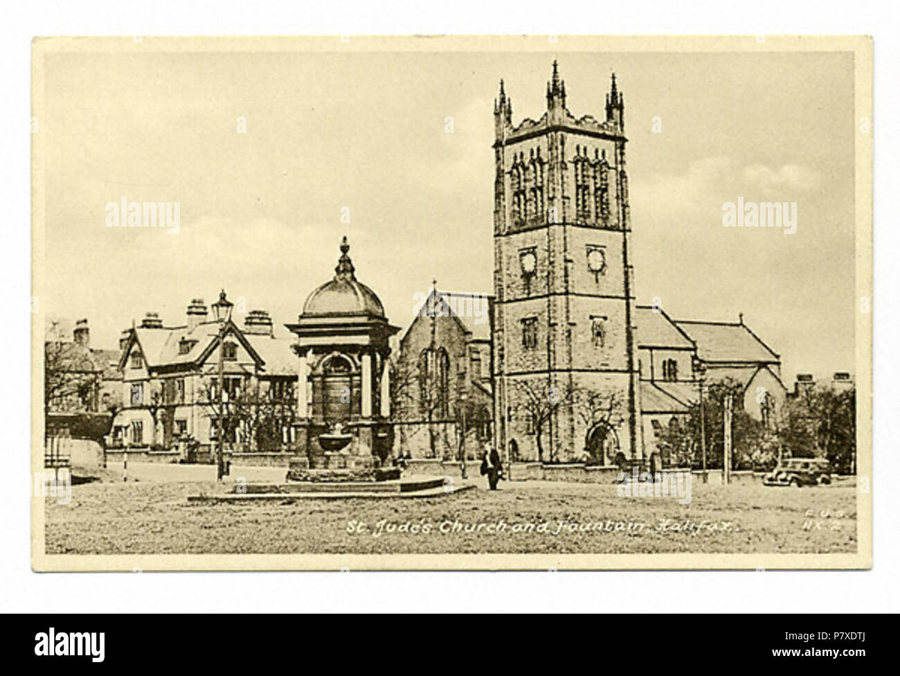 Anglais : l'église paroissiale de St Jude, Halifax, conçu par William The Coniston Hotel Coiffure . Avant 1898 353 St Judes Church Halifax Francis Frith Banque D'Images