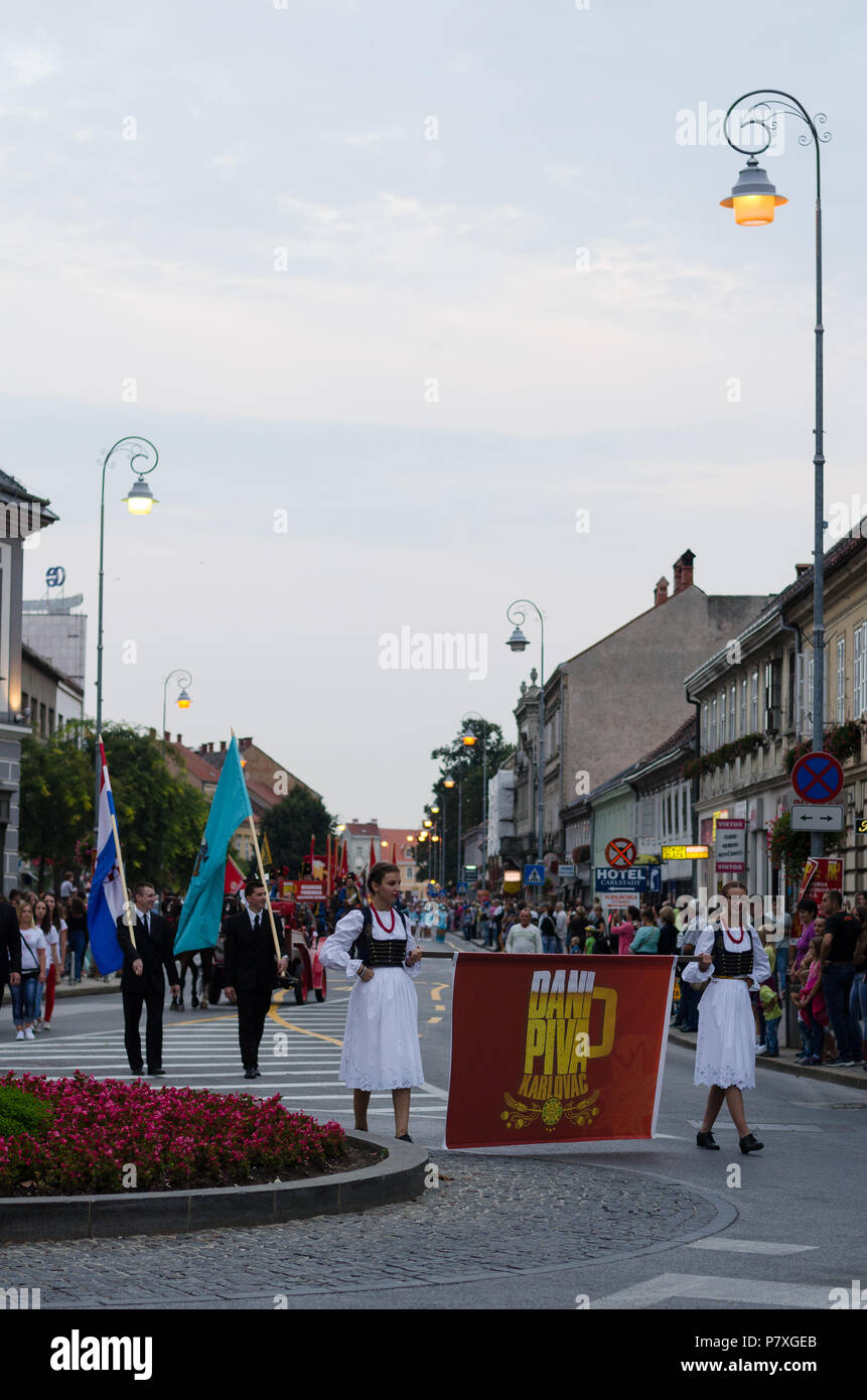 Défilé du Festival de la bière à Karlovac / Croatie Banque D'Images