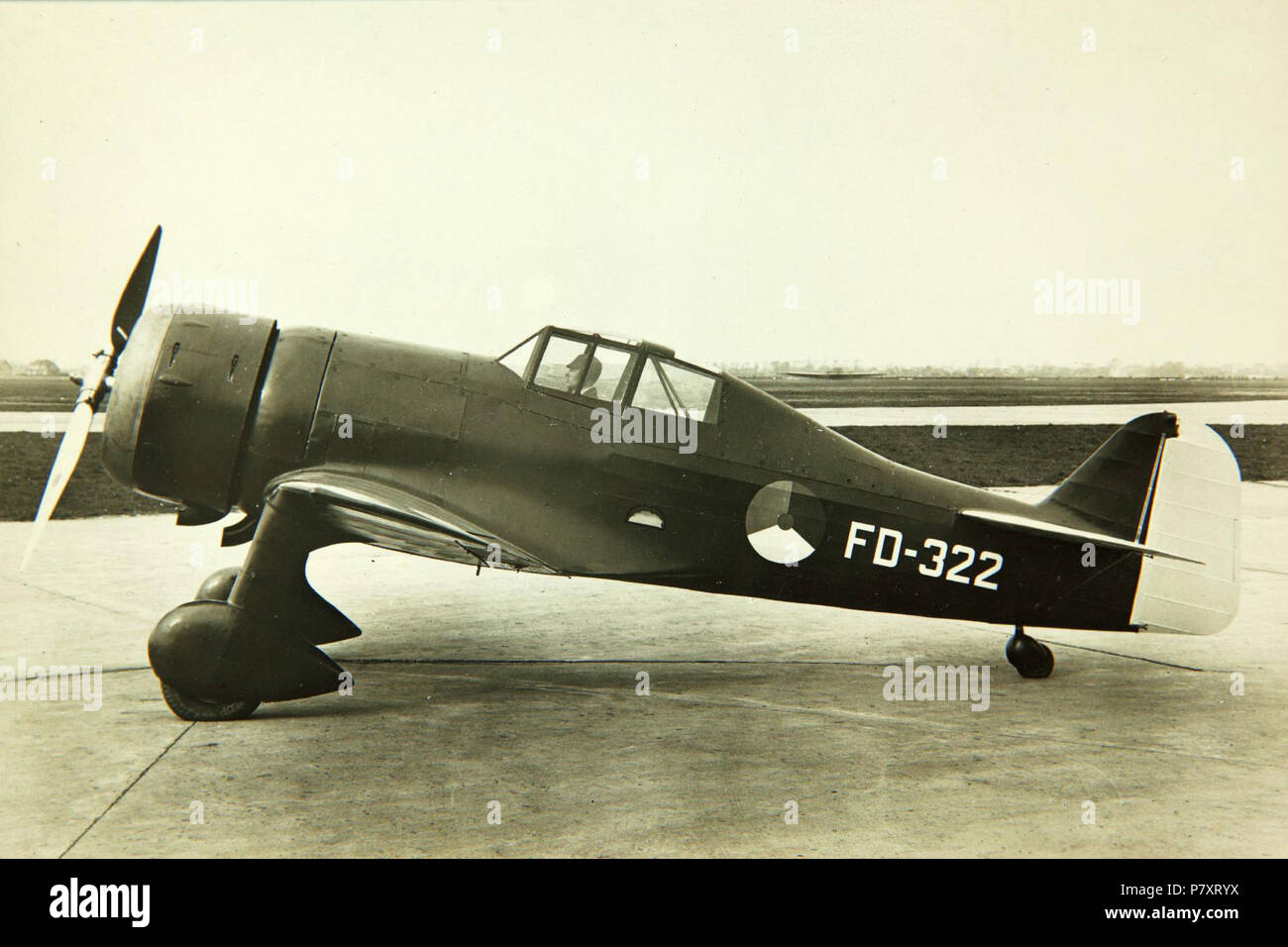 Anglais : Fokker D.XXI. Prototype . entre vers 1936 et vers 1940 160 Fokker D.XXI (1) Banque D'Images