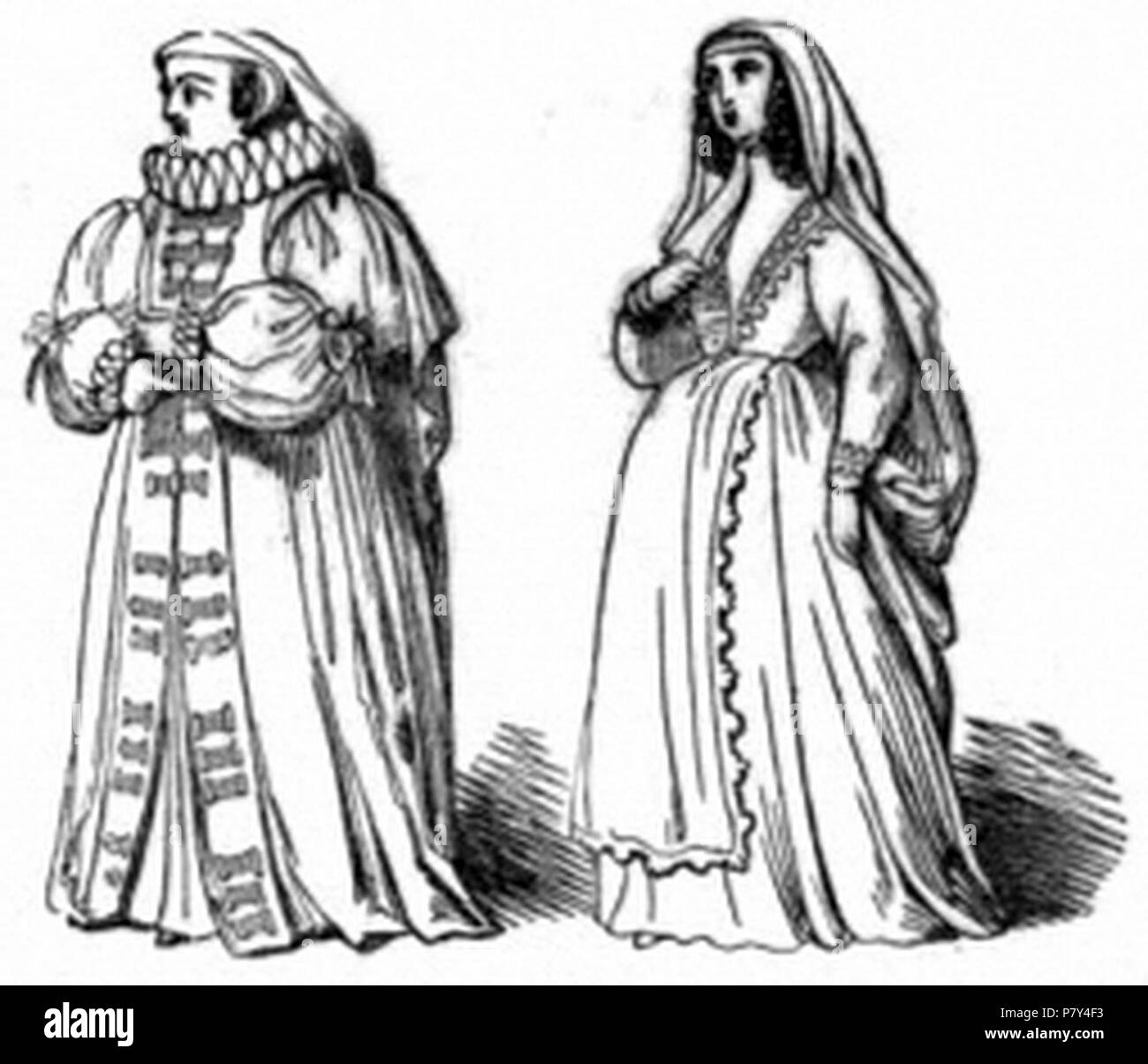 404b Femme Costumes. Banque D'Images